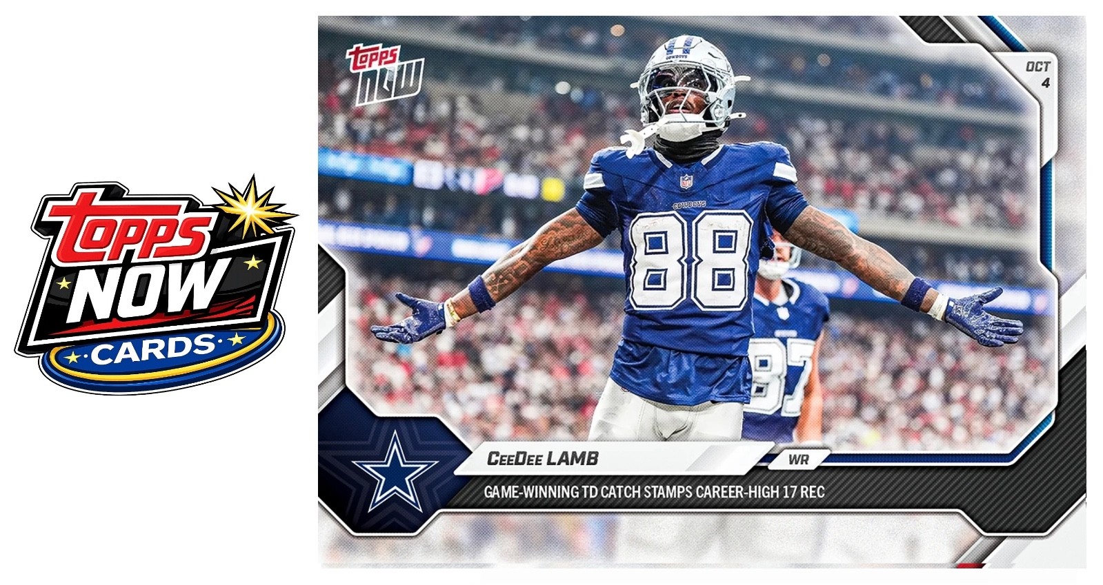 2026 Topps Now NFL #41 CeeDee Lamb Dallas Cowboys - PRESALE