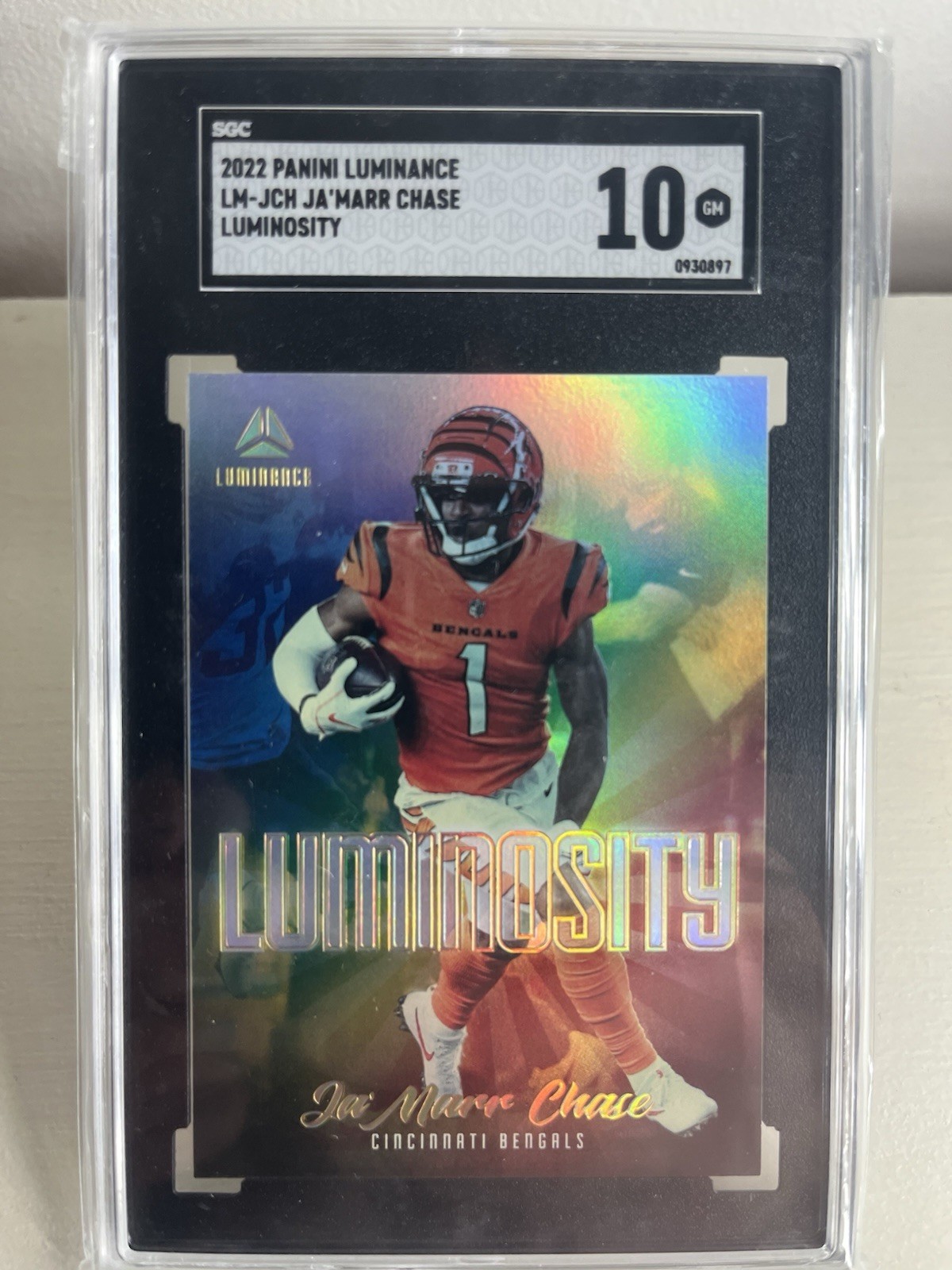 Panini 2022 Luminance Luminosity Insert LM-JCH Ja\'Marr Chase Bengals SGC 10
