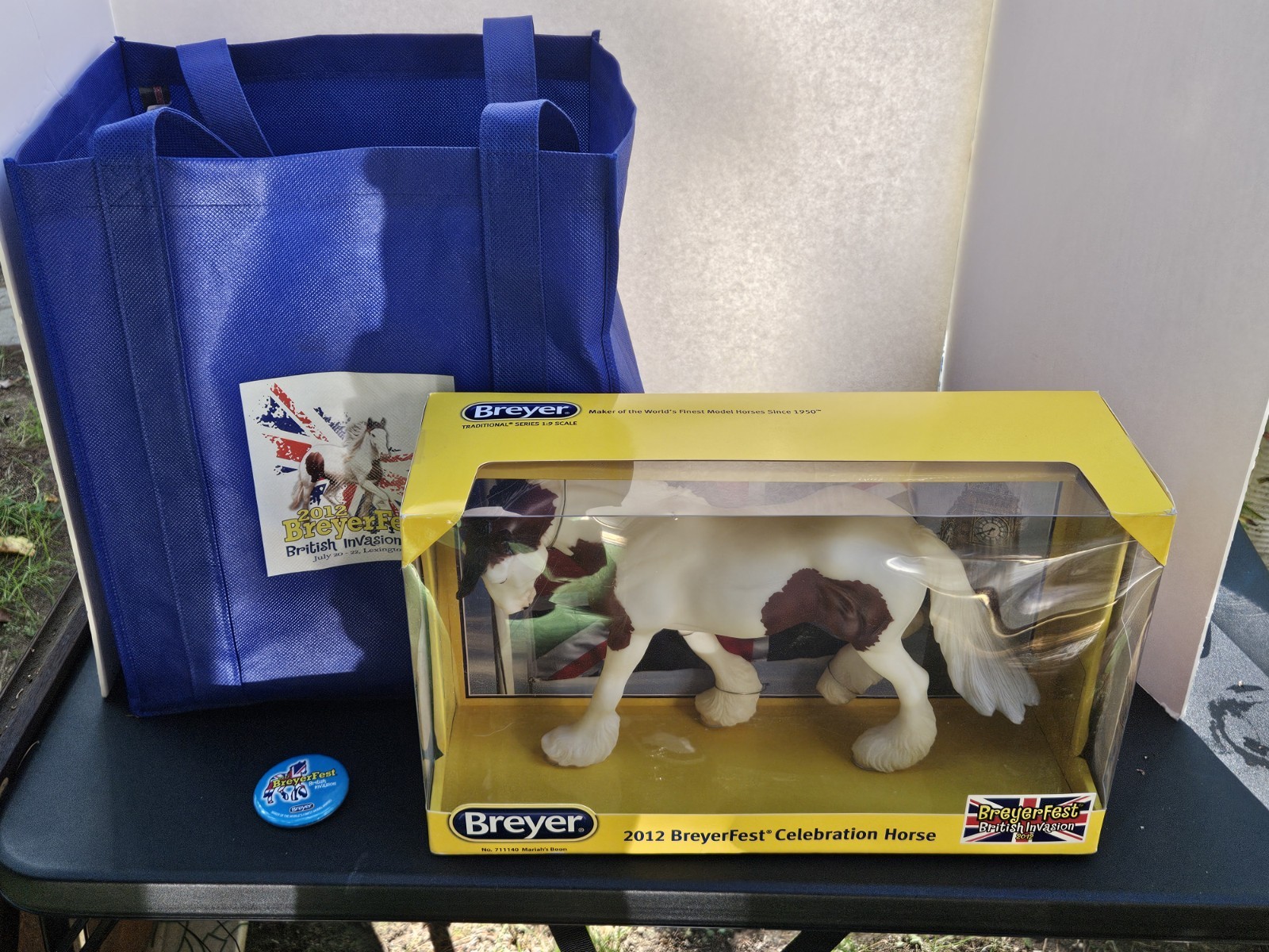 2012 Breyerfest British Invasion Ltd Ed Mariah's Boon Celebration Horse w/Extras