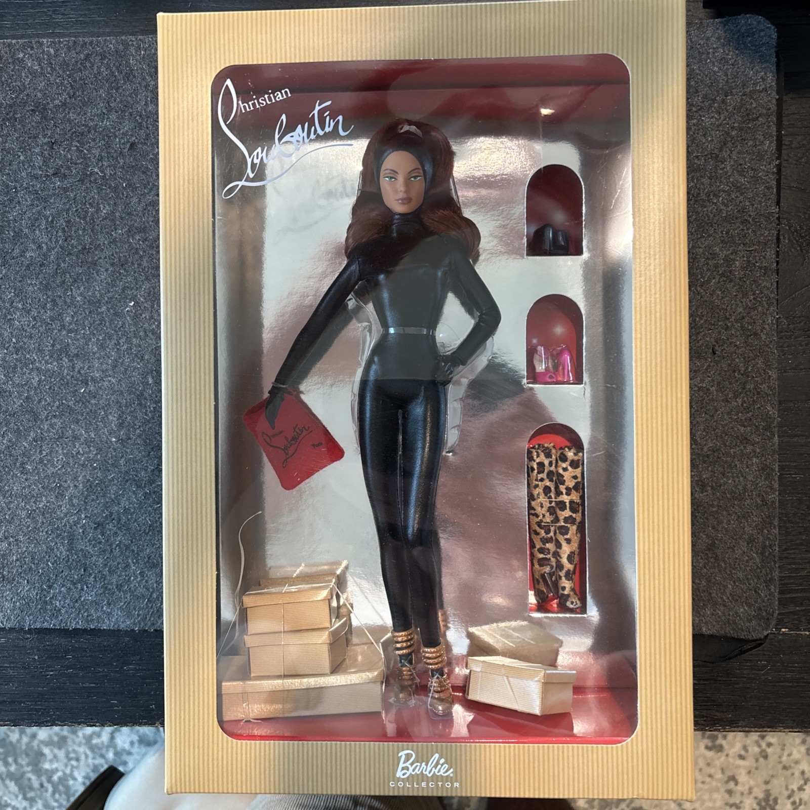 Mint Barbie by Christian Louboutin Doll (catsuit) N6599 2009 Calendar Gold Label Mint Barbie by Christian Louboutin Doll (catsuit) N6599 2009 Calendar Gold Label