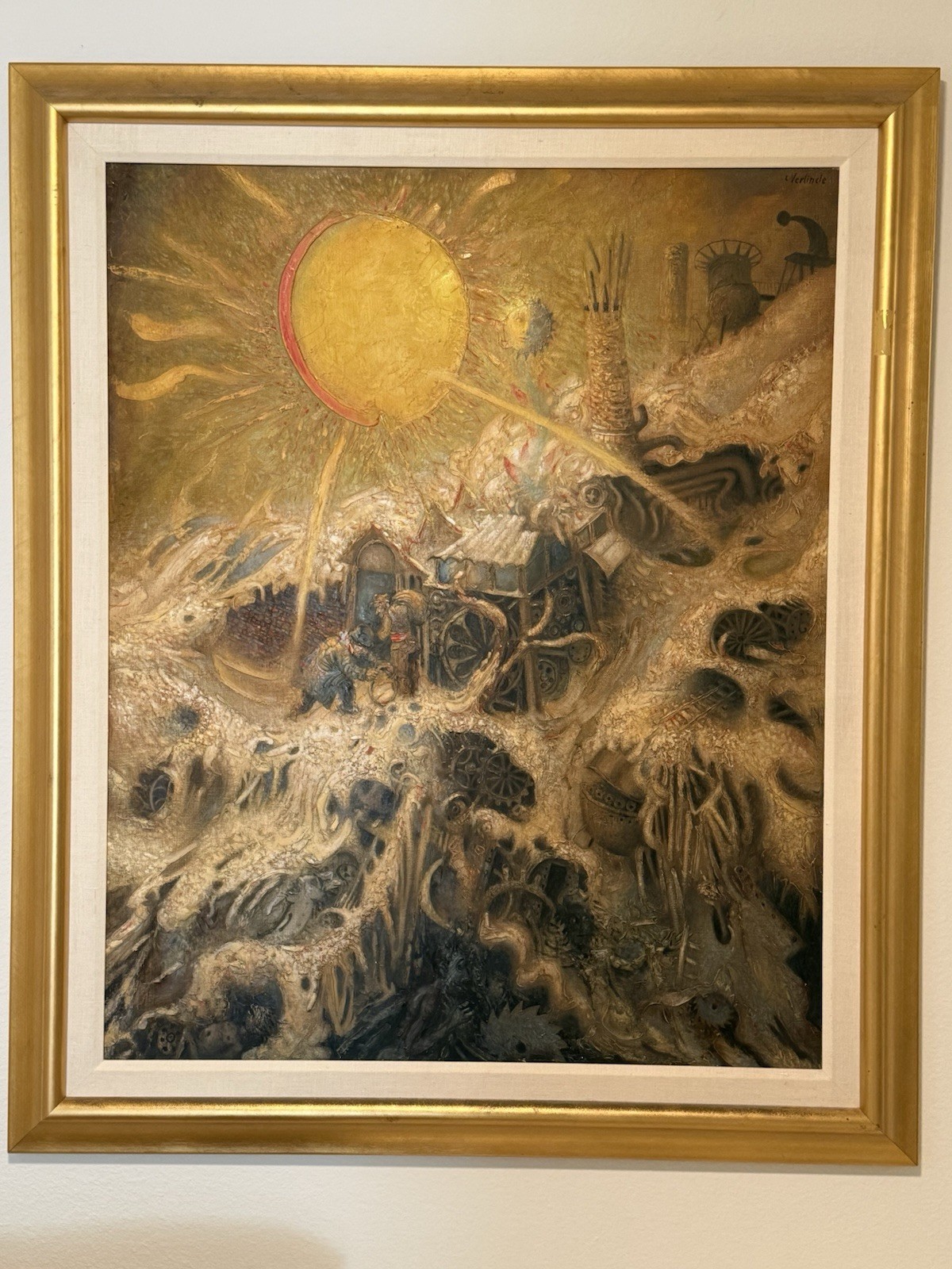 LA NIEGE, 1966,  oil painting on canvas, signed  right, signed Claude Verlinde