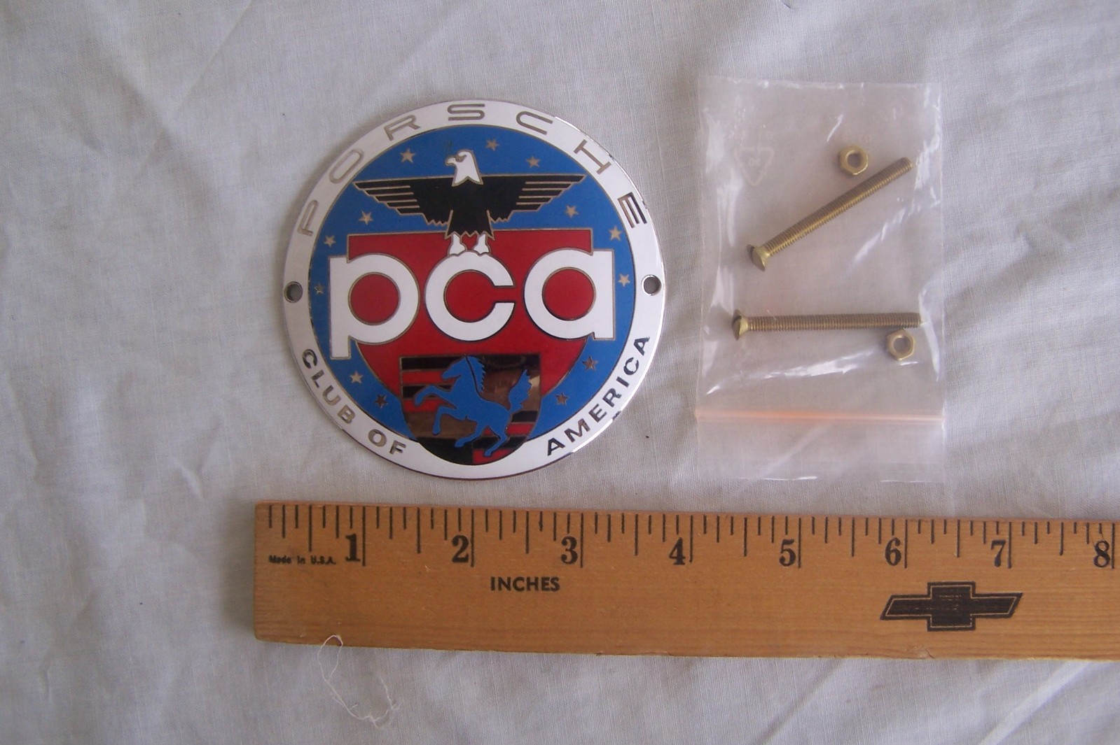 Vintage PCA Porsche Club of America LARGE grill radiator badge emblem MINT NEW