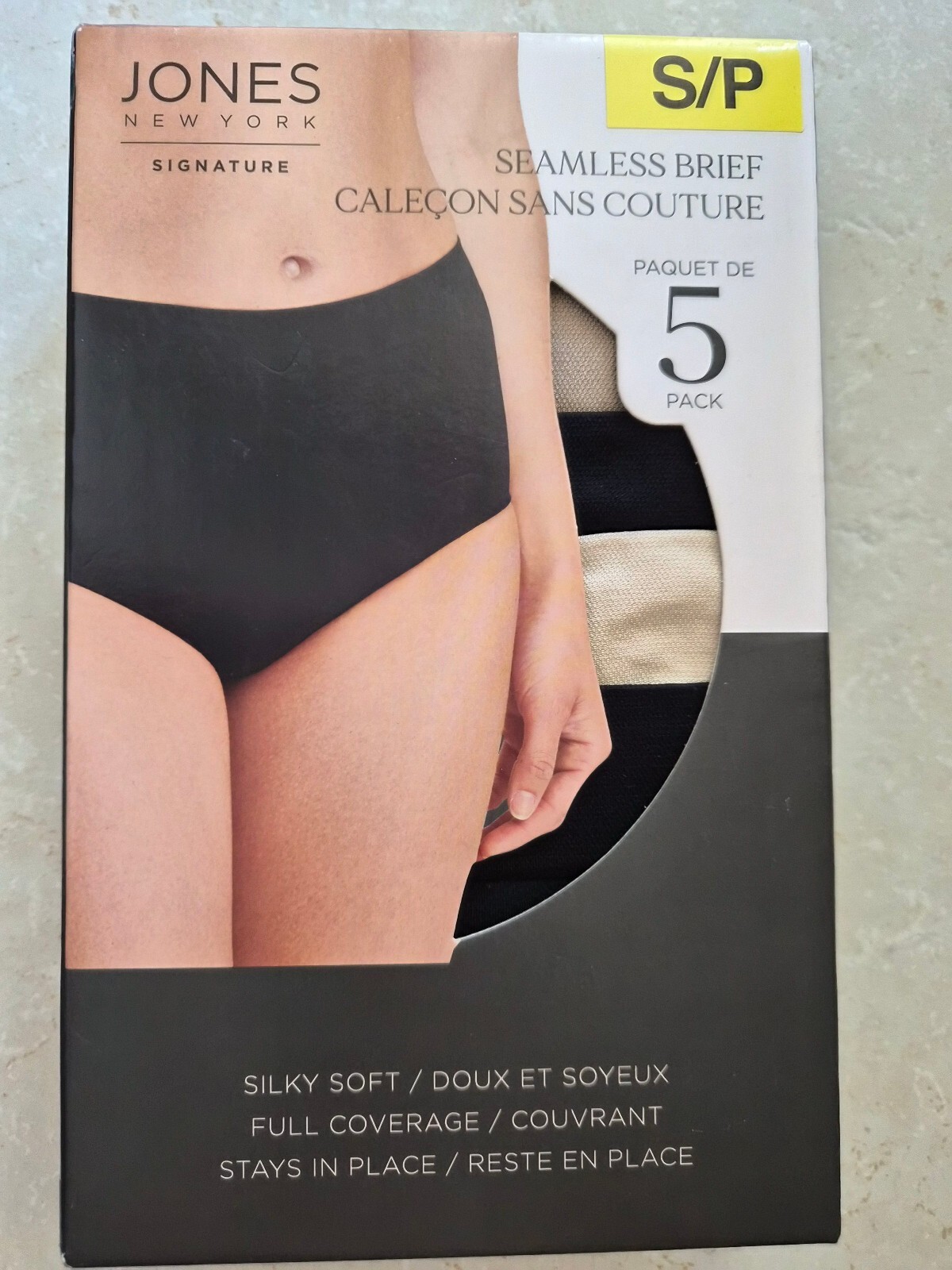 Jones New York Signature Seamless Brief 5-Pack, Size Small/Petite 0165 Jones New York Signature Seamless Brief 5-Pack, Size Small/Petite 0165