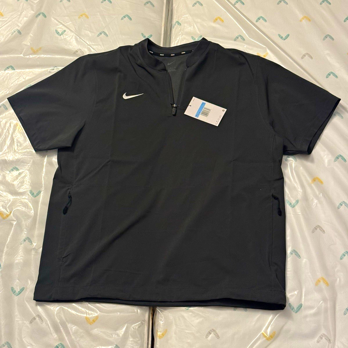 Men’s Nike Anthracite 1/4 Zip Short Sleeve Pullover Medium HQ5843-060