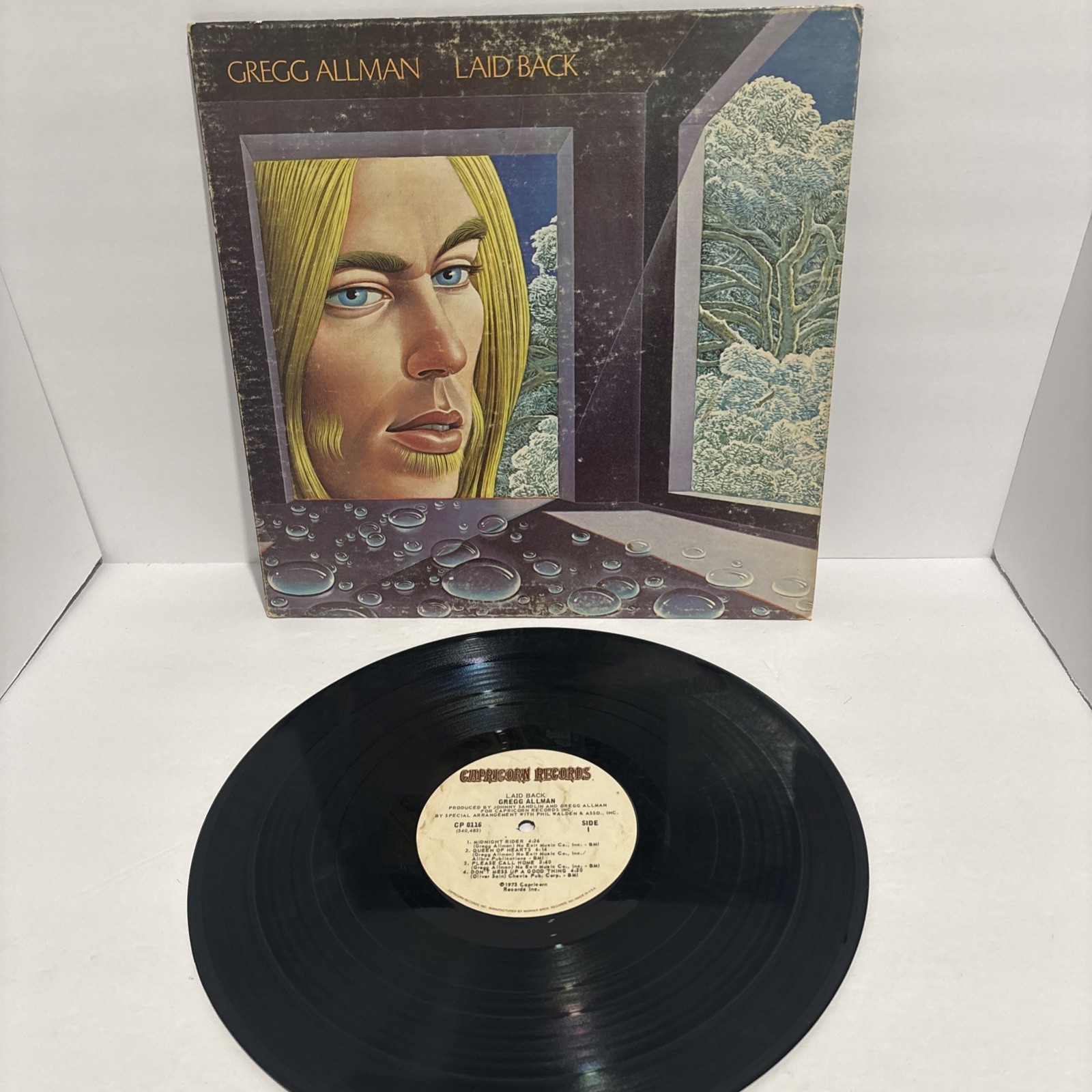 Gregg Allman Laid Back LP Vinyl Capricorn Records Rock Southern 1970s 33 RPM Gregg Allman Laid Back LP Vinyl Capricorn Records Rock Southern 1970s 33 RPM