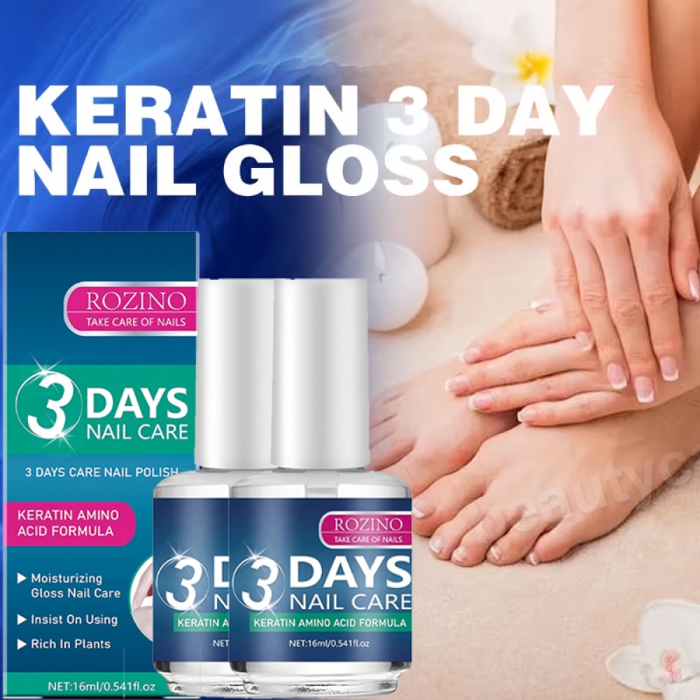 2Pcs ROZINO 3 Days Nail Care - Keratin Amino Acid Formula Superior Nail Nourish