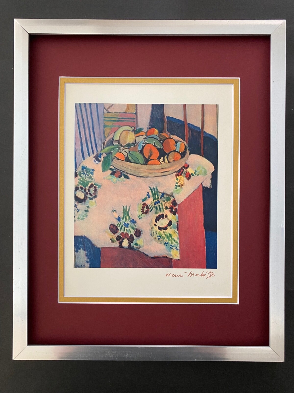 🔥HENRI MATISSE 1948 AWESOME SIGNED PRINT   FRAMED