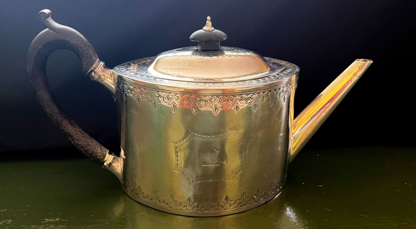 Fine Georgian English Sterling Silver Teapot 1790 REDUCED for Quick Sale