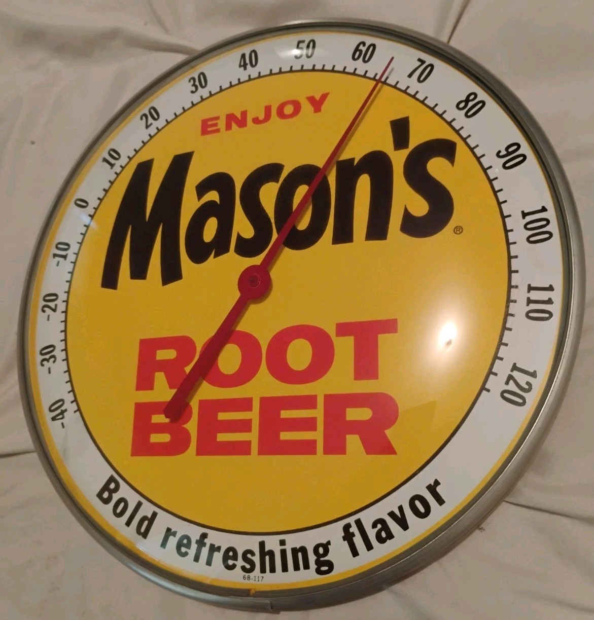 VINTAGE MASON'S ROOTBEER SODA POP ADVERTISING THERMOMETER SIGN Gas Station- MINT VINTAGE MASON'S ROOTBEER SODA POP ADVERTISING THERMOMETER SIGN Gas Station- MINT