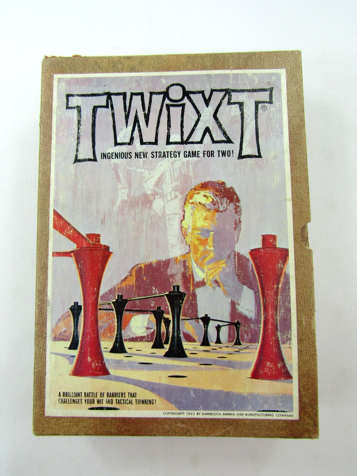 VTG Twixt Strategy Board Game 1962 For Two Ingenious Pegs & Links Boxed Set