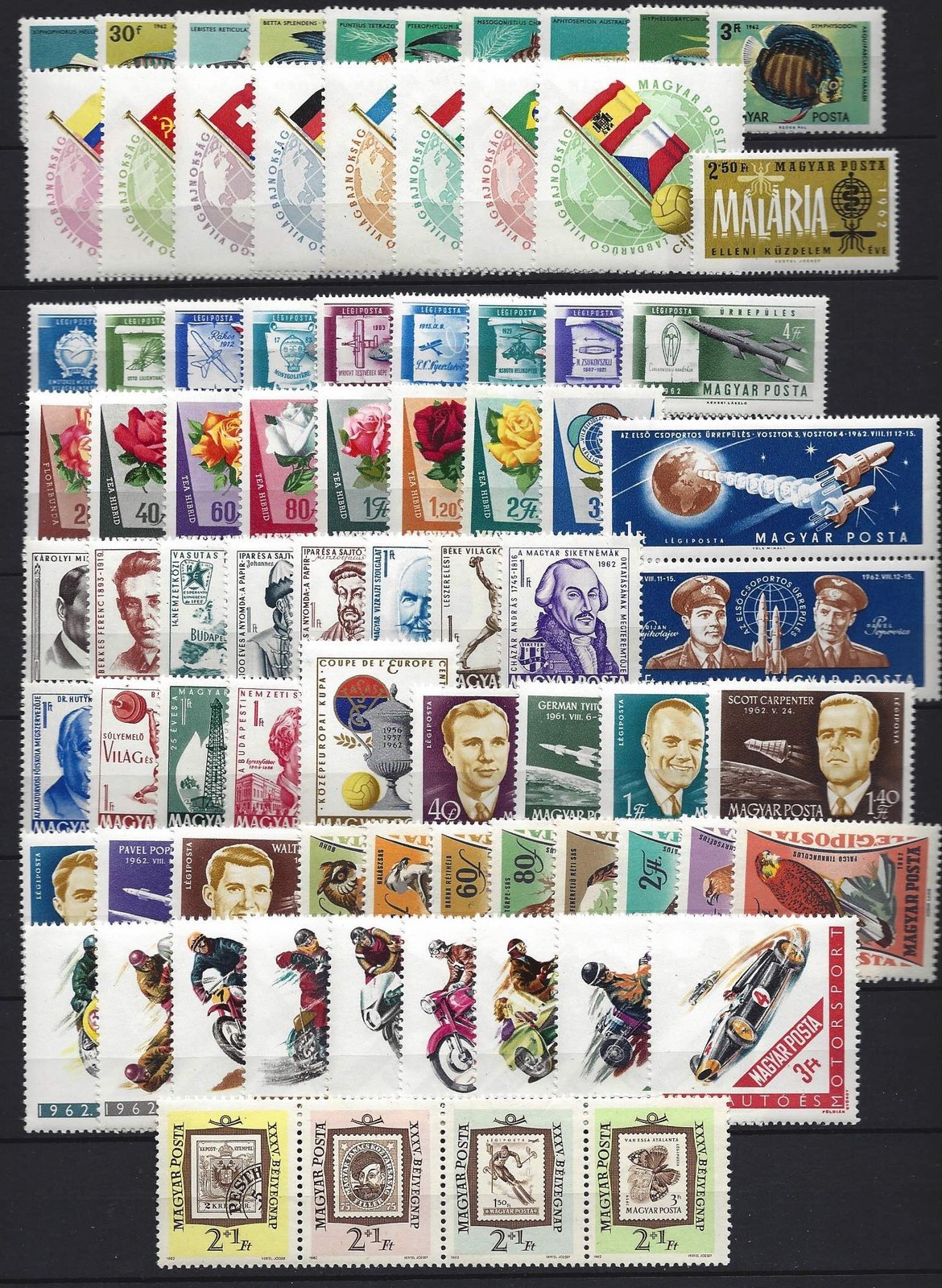 HUNGARY - 1962.Complete Year set with Blocks 110 EUR 