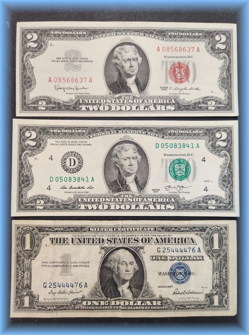 US Bills Collection Lot $2.00 Red Seal Note ~ Silver Certificate ~ Unc $2.00 FRN US Bills Collection Lot $2.00 Red Seal Note ~ Silver Certificate ~ Unc $2.00 FRN