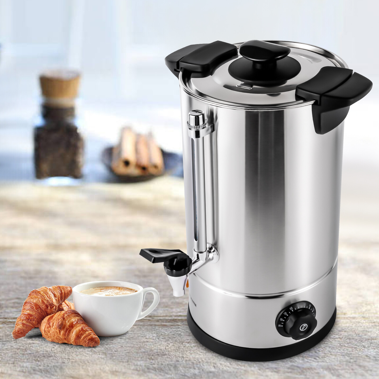 10L Commercial Catering Kitchen Hot Water Boiler Tea Urn Coffee Stainless Steel