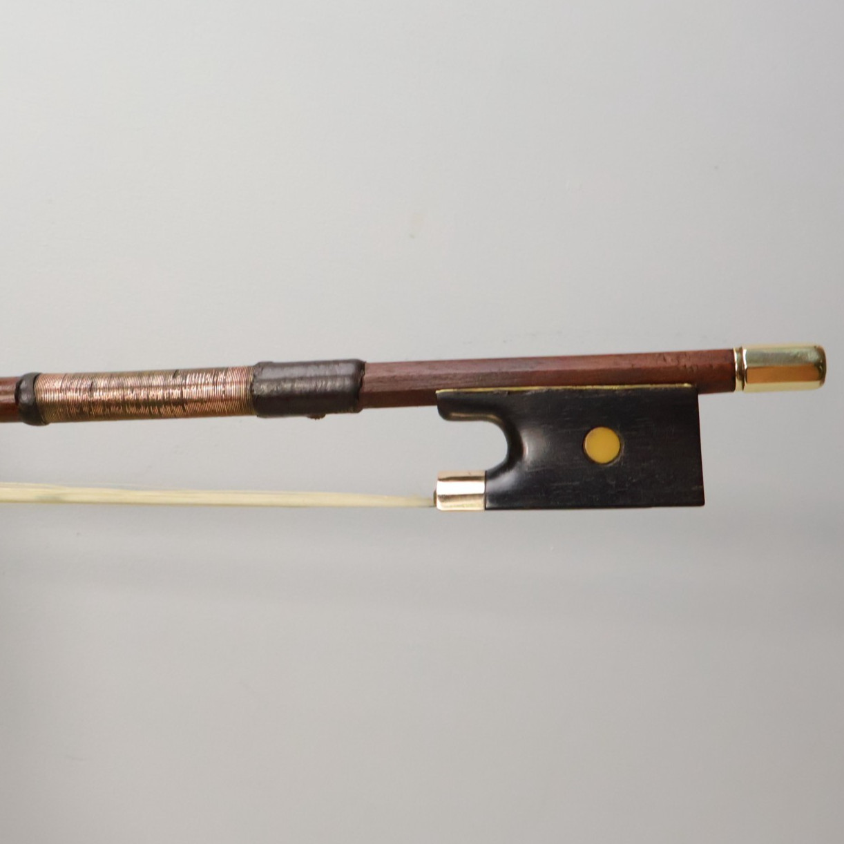 Antique Violin Bow c.1885–1900 Saxon/Bohemian – Pernambuco, Copper Mounted, 55g