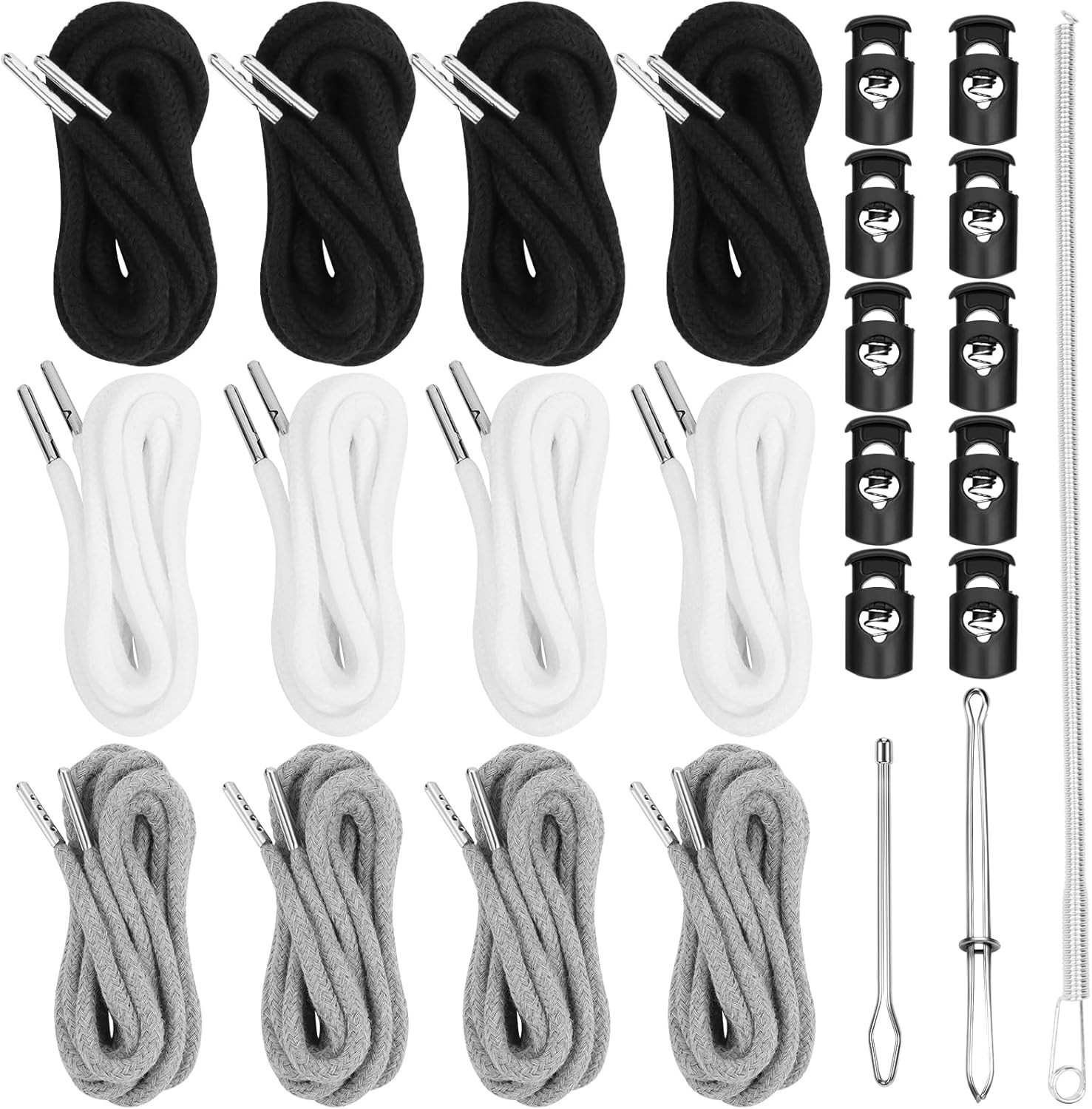 12PCS Drawstring Cord, 57 Inch Drawstring for Sweatpants Drawstrings Replacement