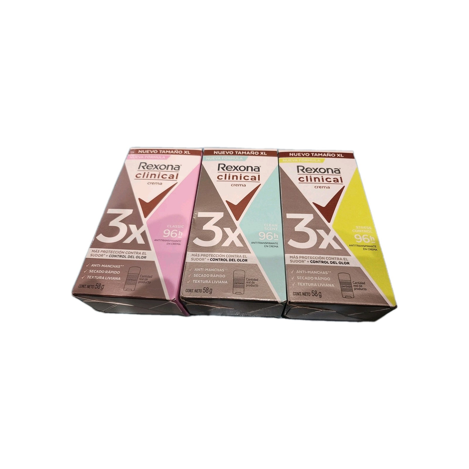 Rexona 3pk Antiperspirant Clinical cream for women 58 g each Rexona 3pk Antiperspirant Clinical cream for women 58 g each