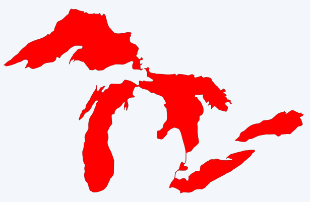 Michigan Great Lakes Vinyl Decal Sticker - You choose color and size