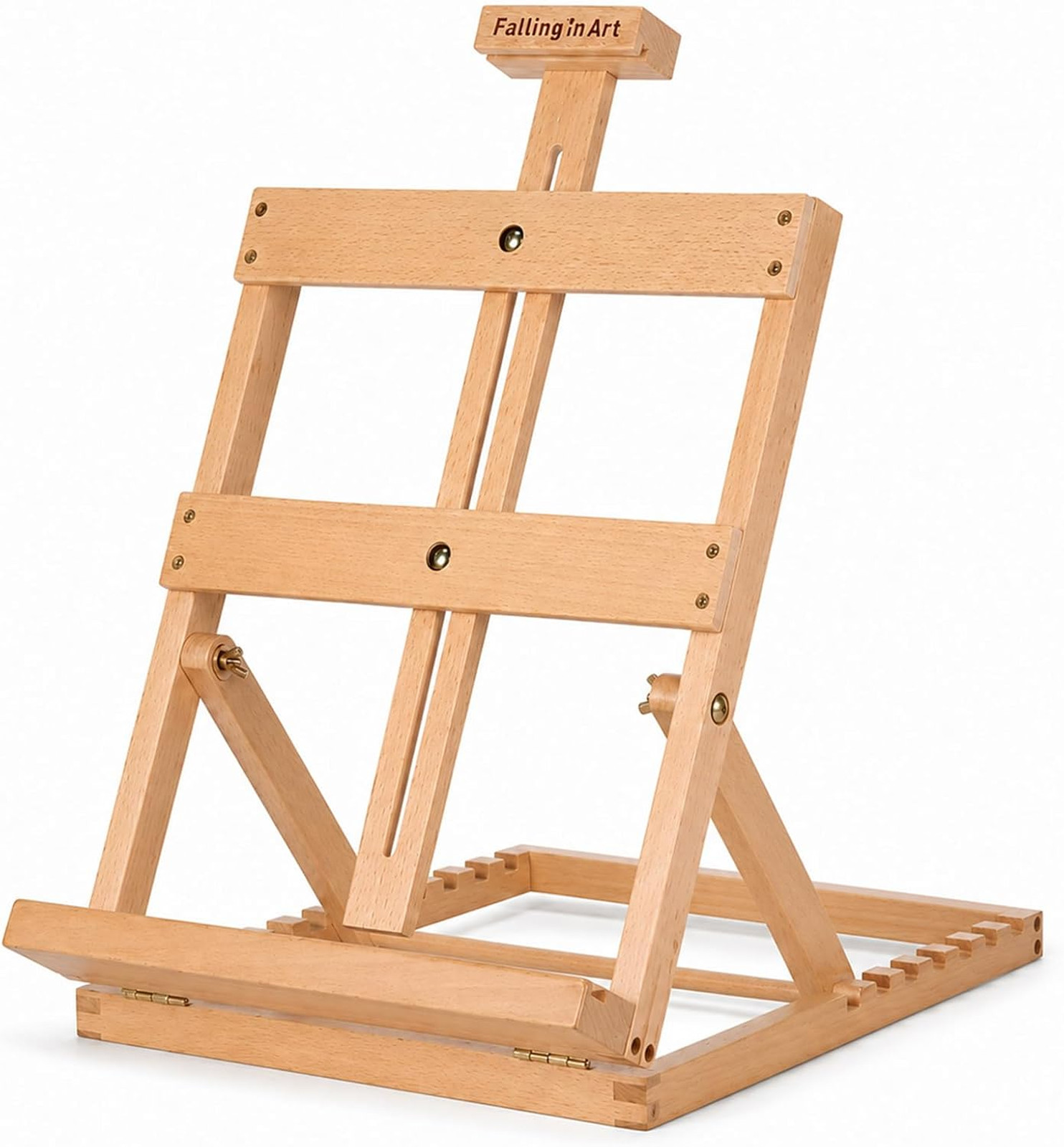 Heavy Duty H Frame Tabletop Easel for Painting Beechwood Adjustable Canvas Stand