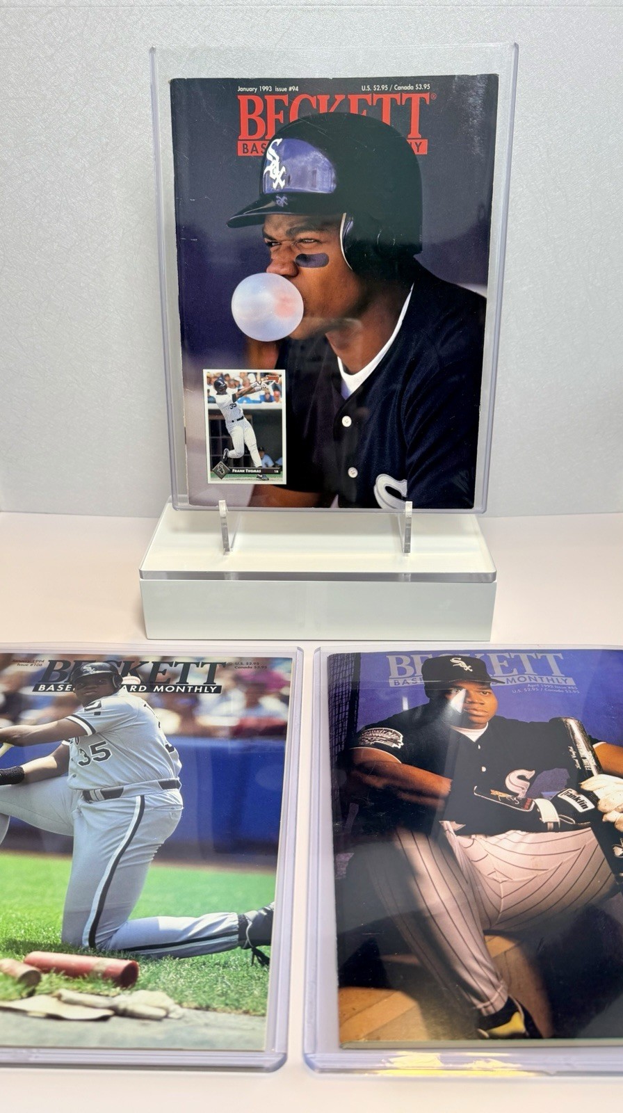 Frank Thomas White Sox Beckett Baseball Magazine Lot 0f 3 •1992 1993 1994
