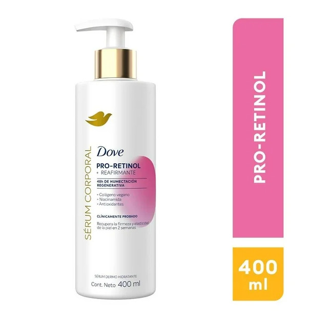 Sérum corporal Dove dermo reafirmante con pro-retinol 400 ml Sérum corporal Dove dermo reafirmante con pro-retinol 400 ml