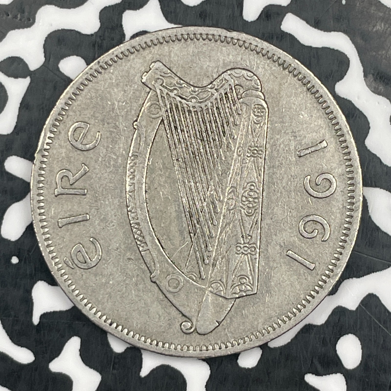 1961 Ireland 1/2 Crown Mule Lot#JM2149 KM#17