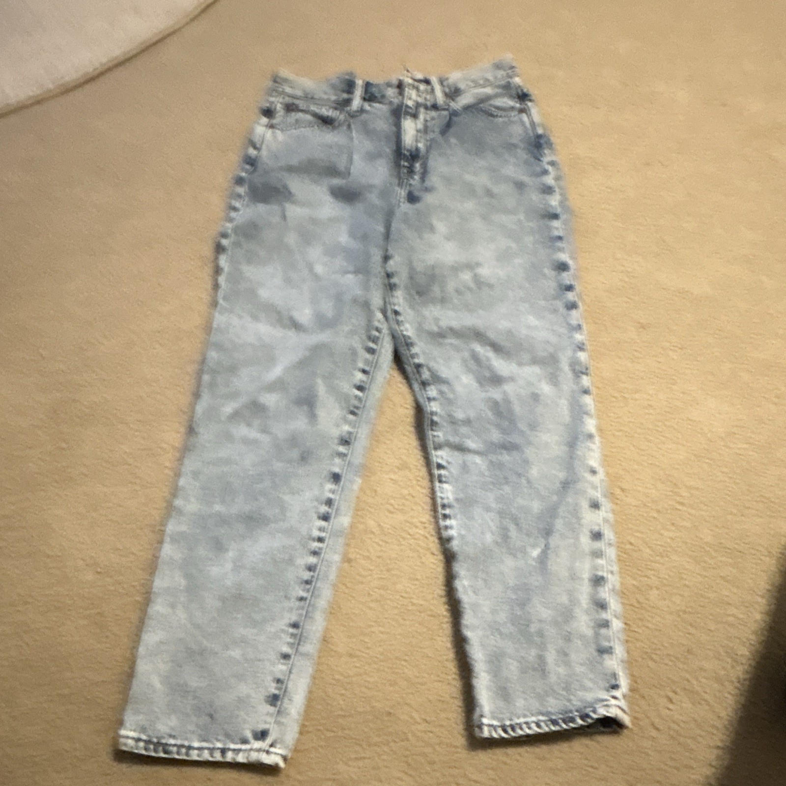 Madewell Women’s Light Wash Blue Denim Mom Jeans 5-Pocket High Rise Size 26
