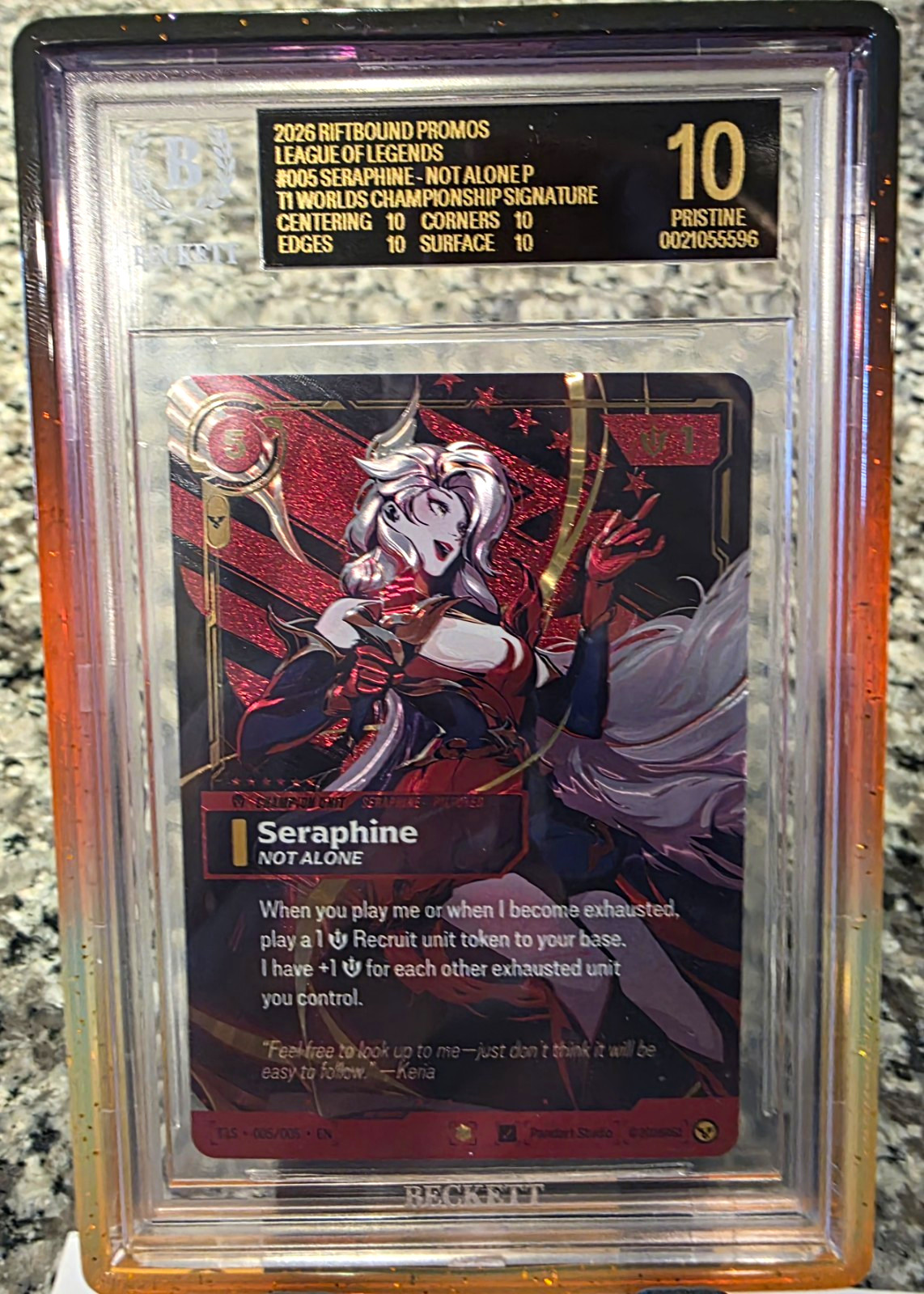 T1 Seraphine Not Alone (Non Sig)  Bgs 10 Black Label