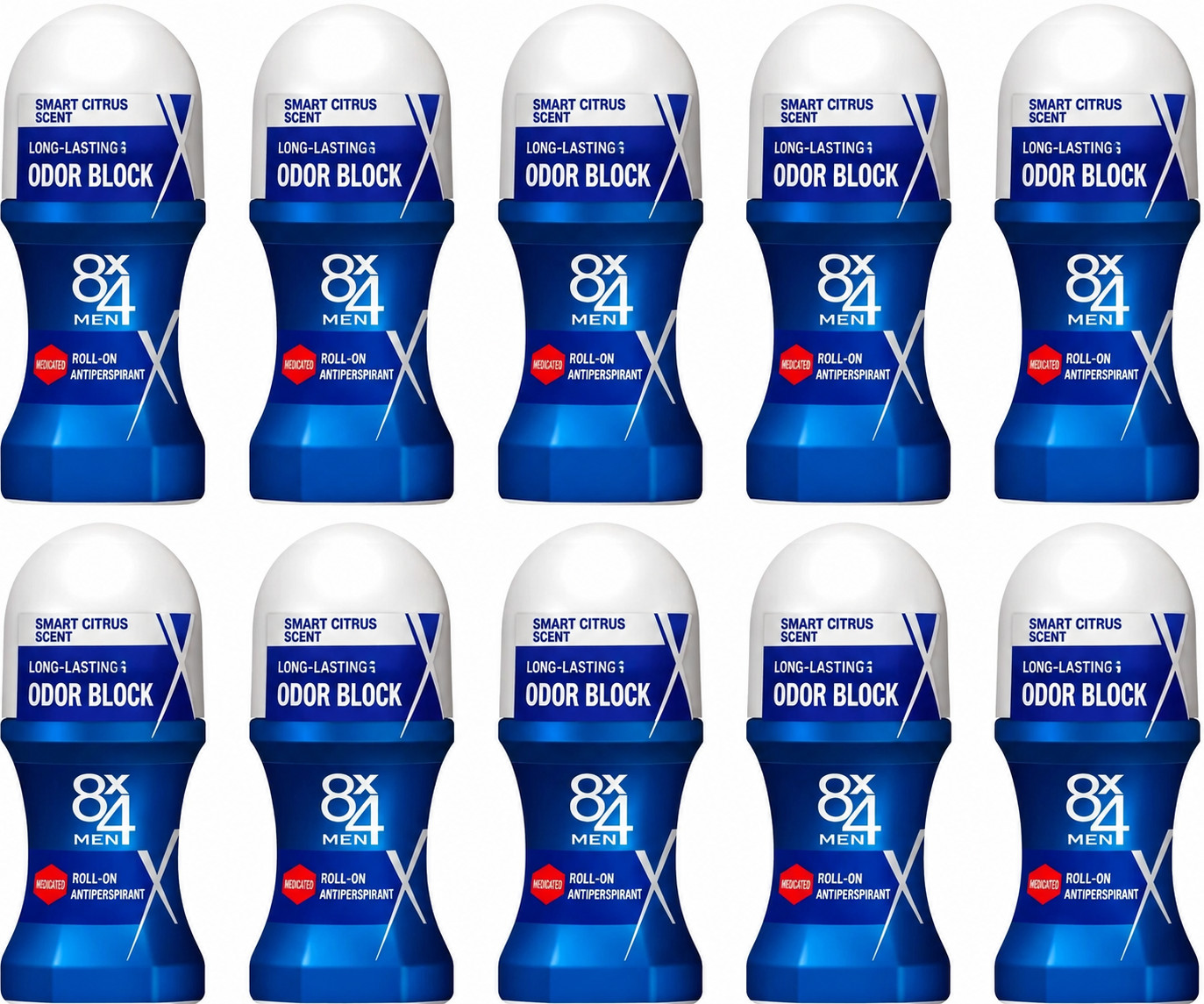 8x4 Men Roll-On Smart Citrus Eight for Men Deodorant from Japan 60ml x 10 sets