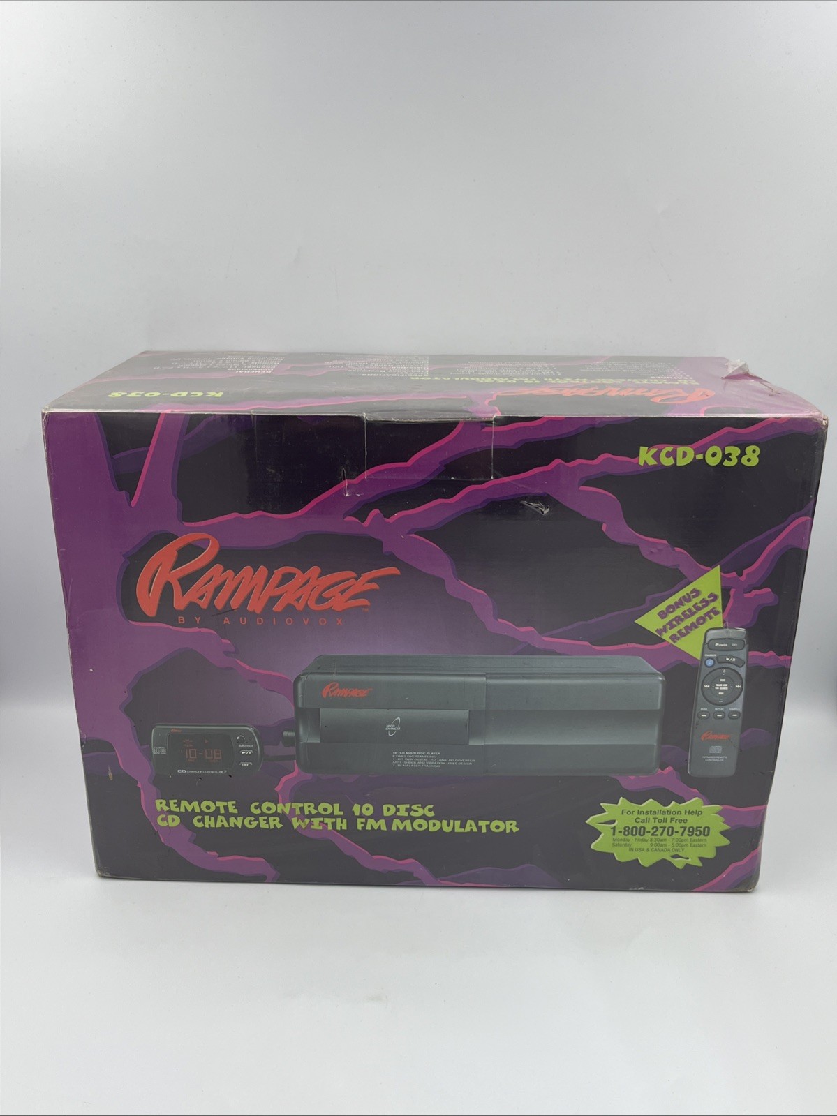 Audiovox Rampage KCD-038 10 Disc CD Changer FM Modulator NOS Factory Sealed