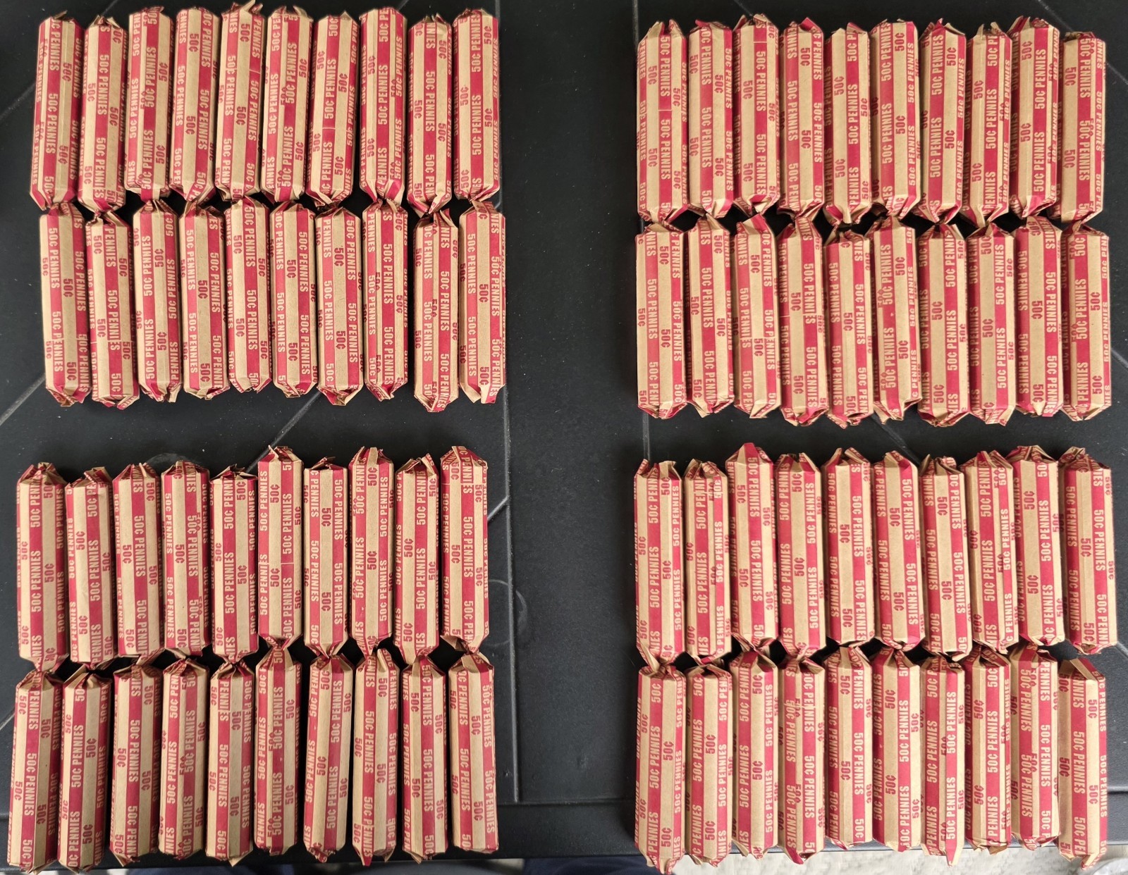 (80) Rolls (4000 coins) of Pre 1982 Copper Pennies Inc. Some Wheat Pennies