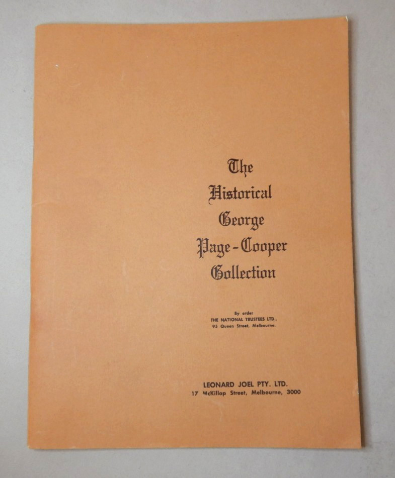 Australian Historical George Page-Cooper Art Collection Auction Catalogue  1967