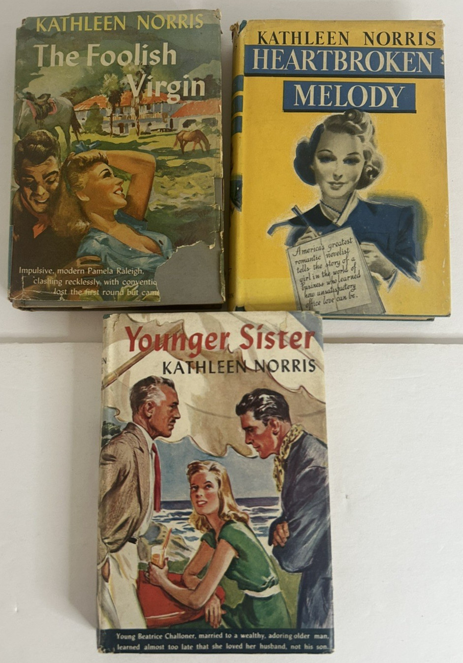 Vtg Lot of 3 Kathleen Norris HC w/ DJ Young Adult Fiction Books