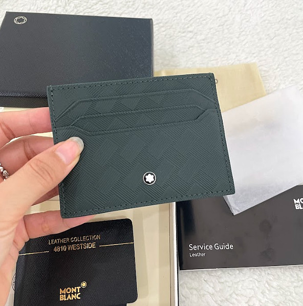Montblanc Meisterstuck 6CC British Green Leather Card Holder Luxury NIB 2026