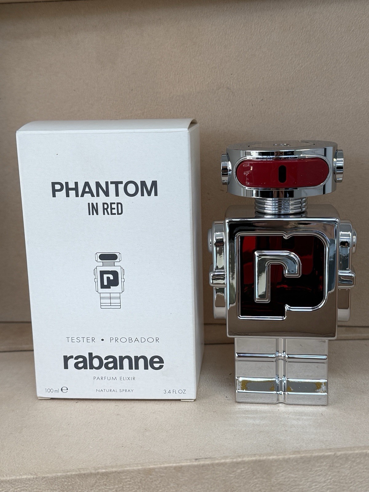 PHANTOM IN RED by Rabanne | Men\'s 3.4 Oz-100 ml Parfum Elixir Spray | NEW TESTER PHANTOM IN RED by Rabanne | Men\'s 3.4 Oz-100 ml Parfum Elixir Spray | NEW TESTER