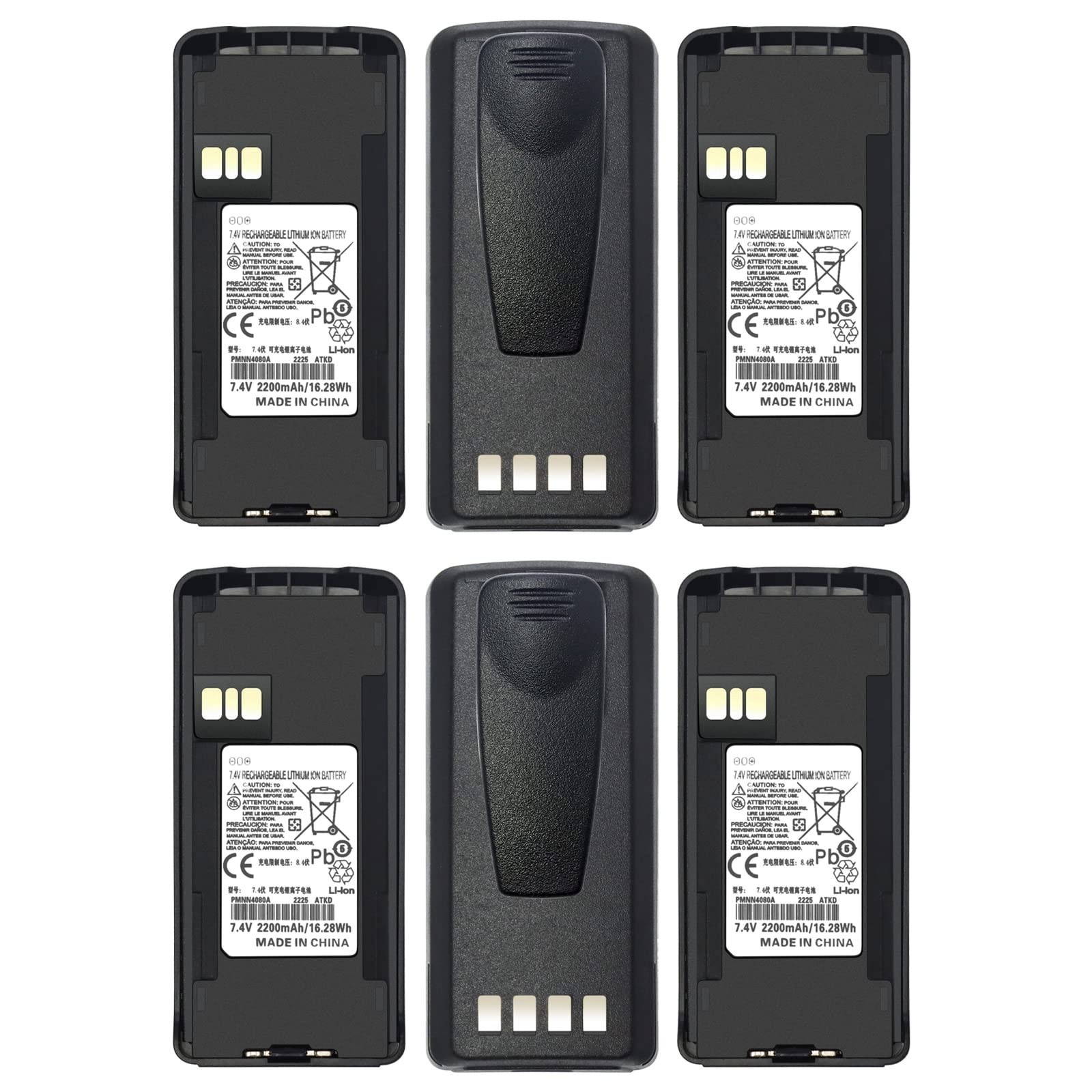 (6PCS) PMNN4476A Battery PMNN4082 [2026 New Version] for Motorola CP100D CP18...