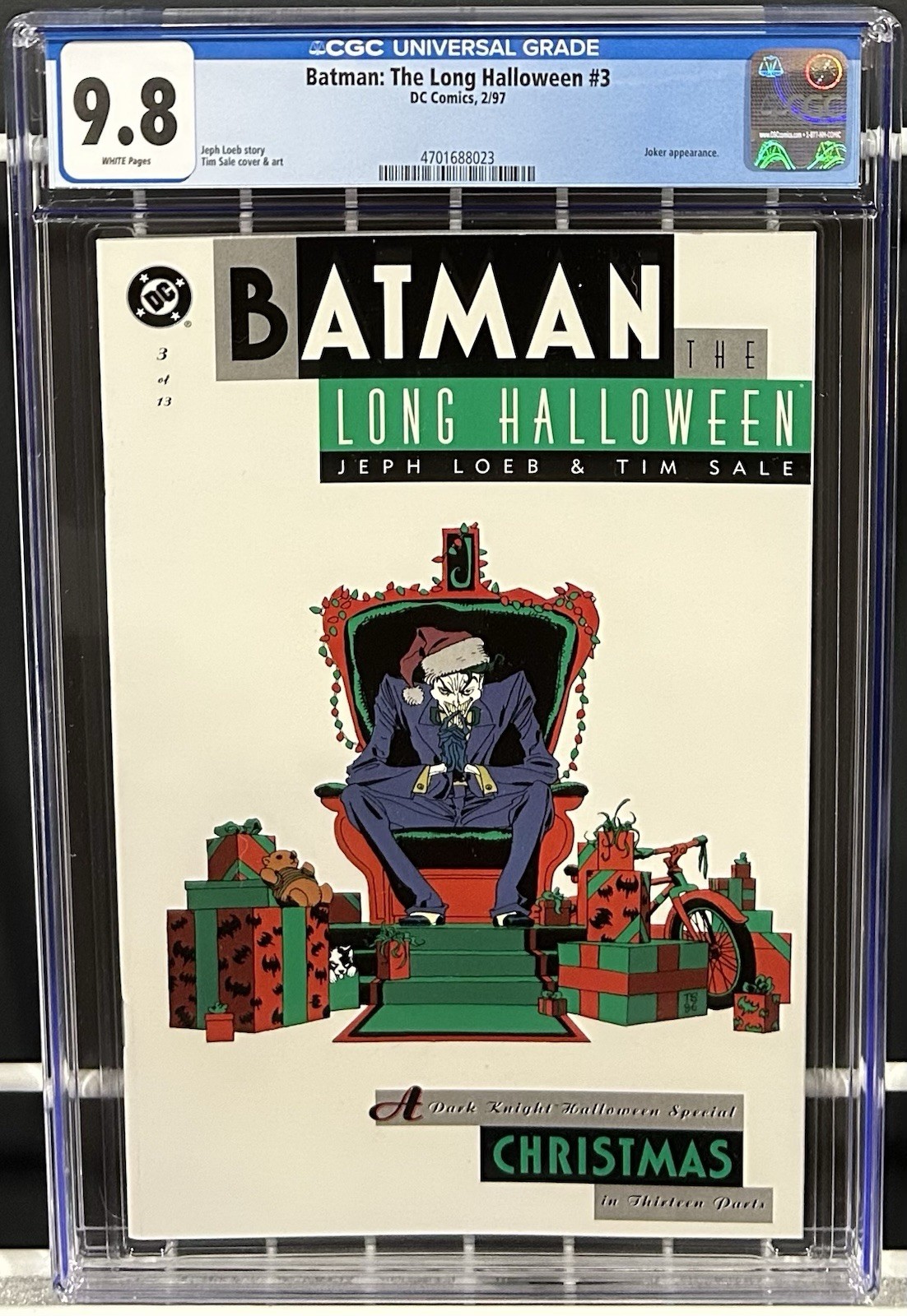 Batman The Long Halloween #3 CGC 9.8 WP Joker Tim Sale 1997 (Read Description)