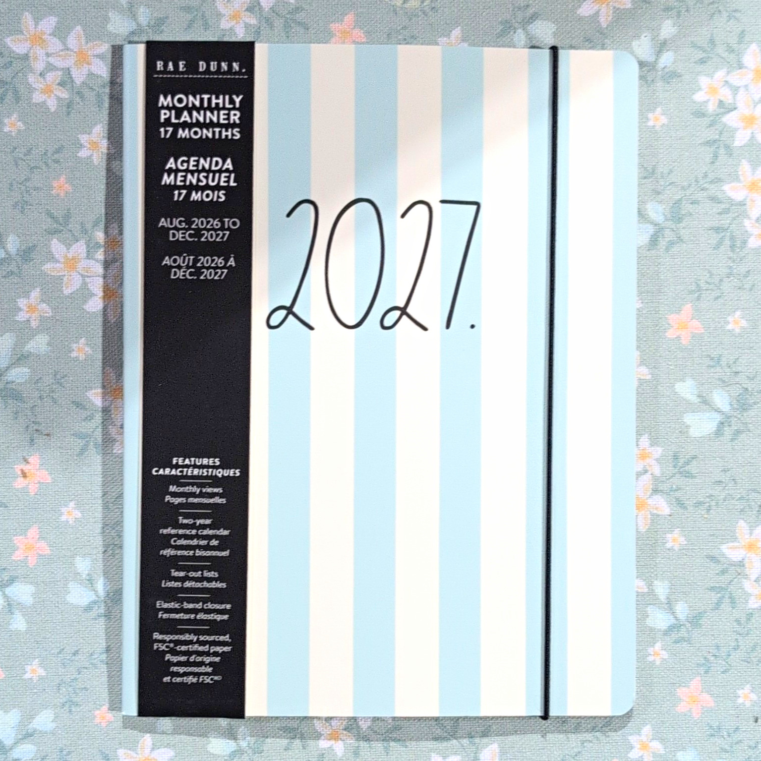 Rae Dunn 2027 Monthly Planner 17-Month Aug 2026-Dec 2027 Striped