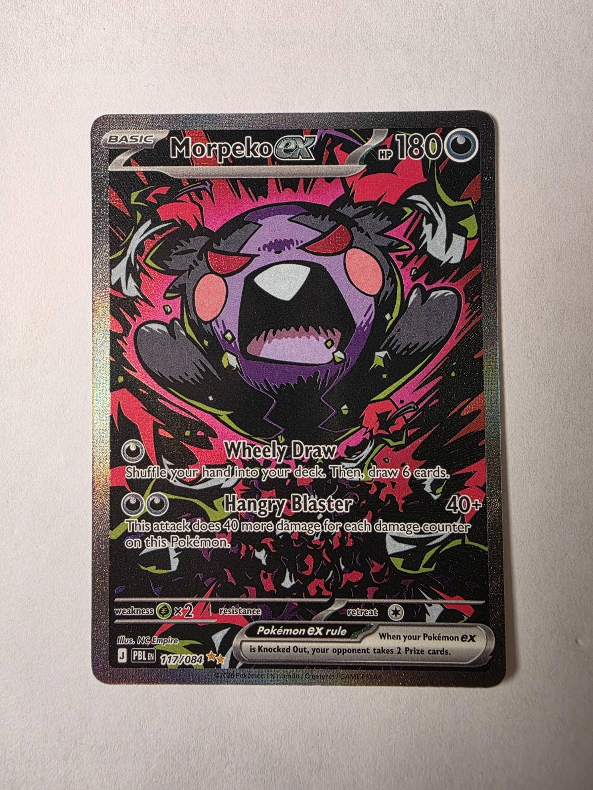 Morpeko ex 117/084 Me05: Pitch Black Holo Special Illustration Rare