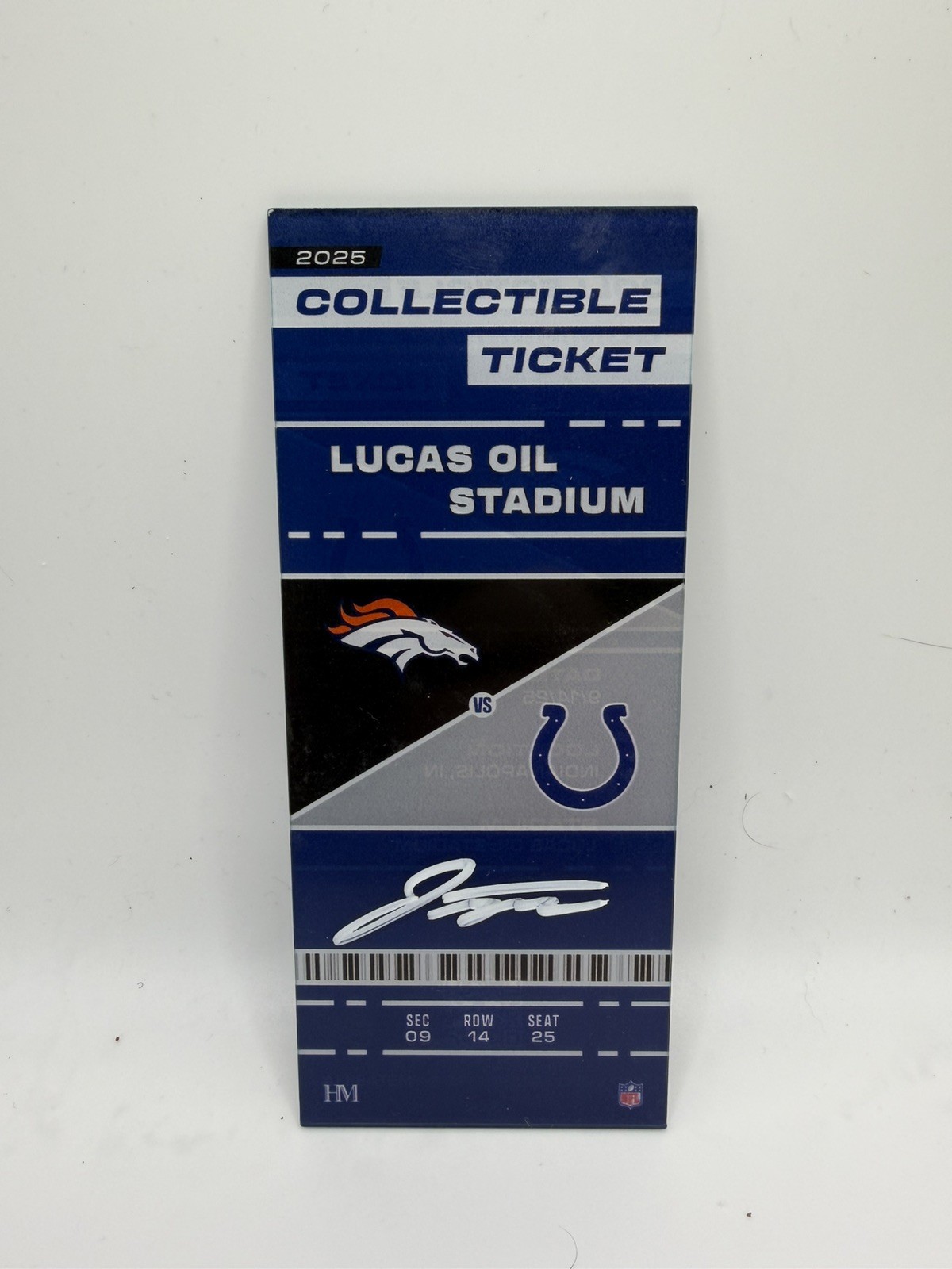 Johnathan Taylor Signed Commemorative Ticket /5 Indianapolis Colts Metabilia COA