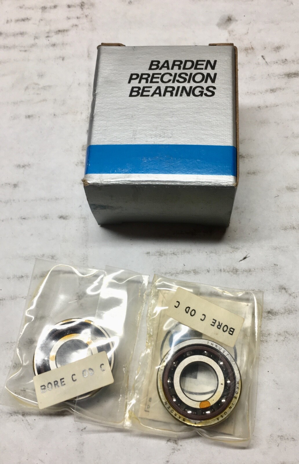 BARDEN PRECISION BEARINGS - Qty. 2 - No. 101HDL - Bore: C OD: C - NEW in BOX