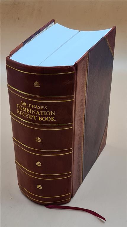 Dr. Chase'S Combination Receipt Book 1915 [Leather Bound]