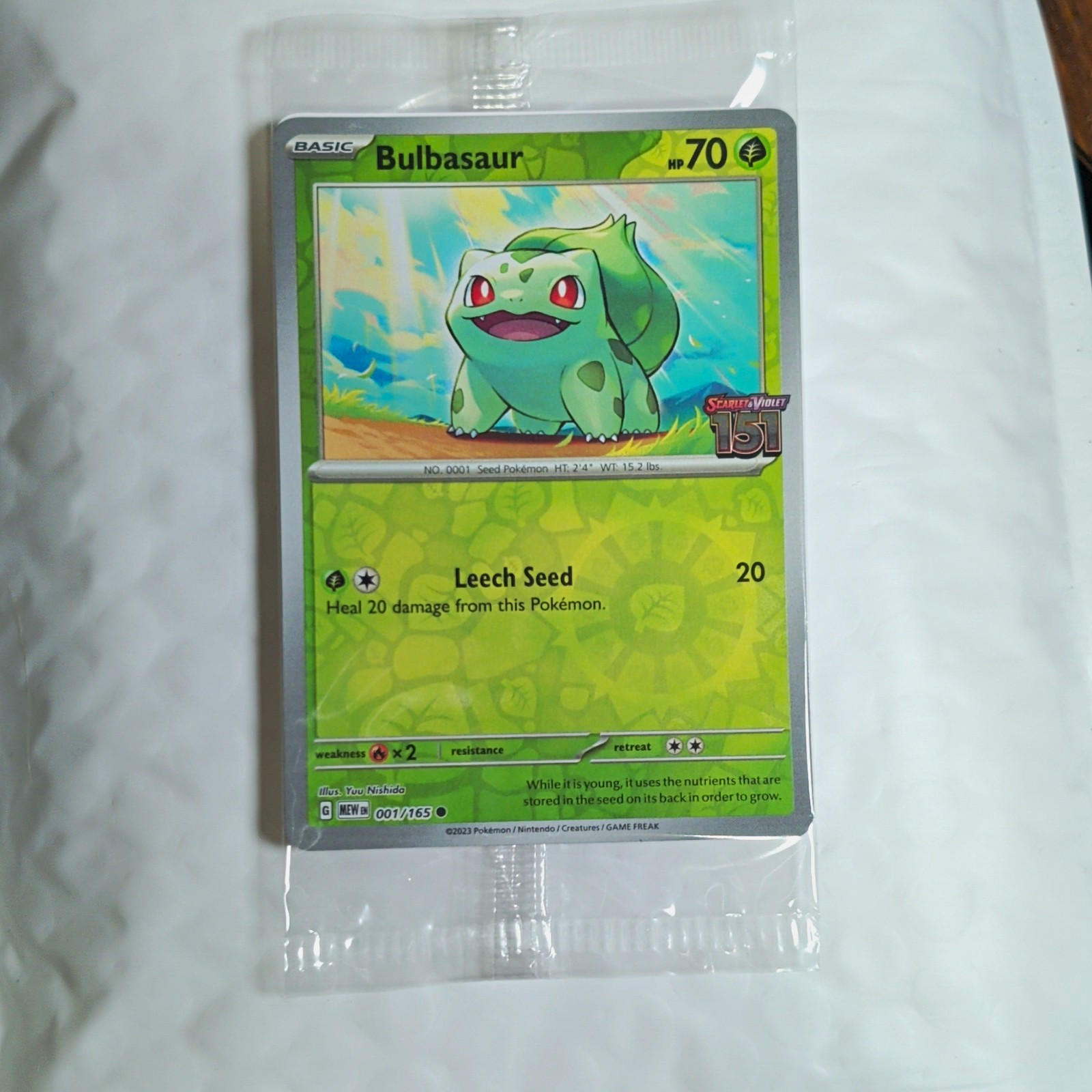 Rare New 2023 Pokemon Bulbasaur Promo Card 151 stamped USA CCG Collectible Rare New 2023 Pokemon Bulbasaur Promo Card 151 stamped USA CCG Collectible