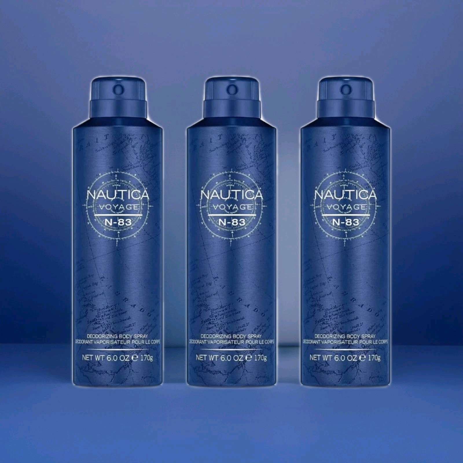 (3 Pack) Nautica Voyage N-83 Deodorant Body Spray 6oz Each – NEW & AUTHENTIC