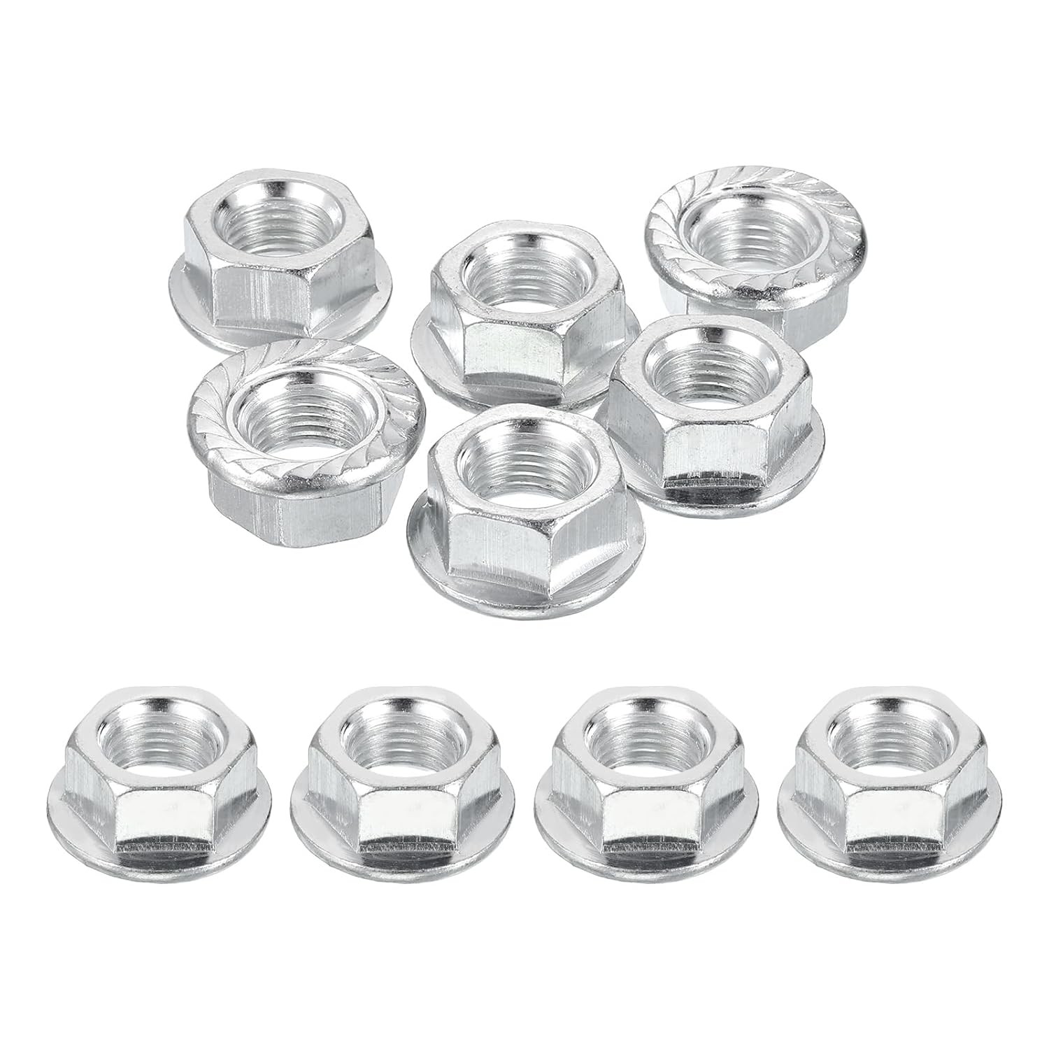 PATIKIL M14x1.5mm Serrated Flange Hex Lock Nuts, 10Pcs Metric Fine Thread Car... PATIKIL M14x1.5mm Serrated Flange Hex Lock Nuts, 10Pcs Metric Fine Thread Car...