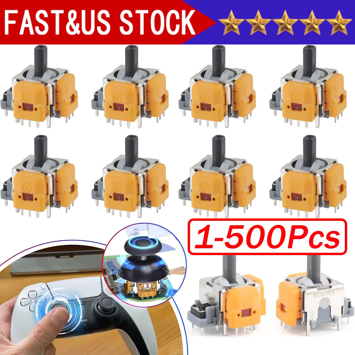PS5 Hall Effect Stick Controller V3 Magnet Effekt Drift Fix für PlayStation5 Lot