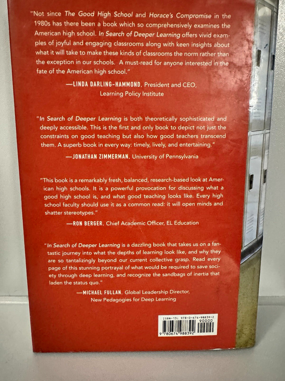 In Search of Deeper Learning - Jal Mehta & Sarah Fine (2019) PB Hard cover In Search of Deeper Learning - Jal Mehta & Sarah Fine (2019) PB Hard cover