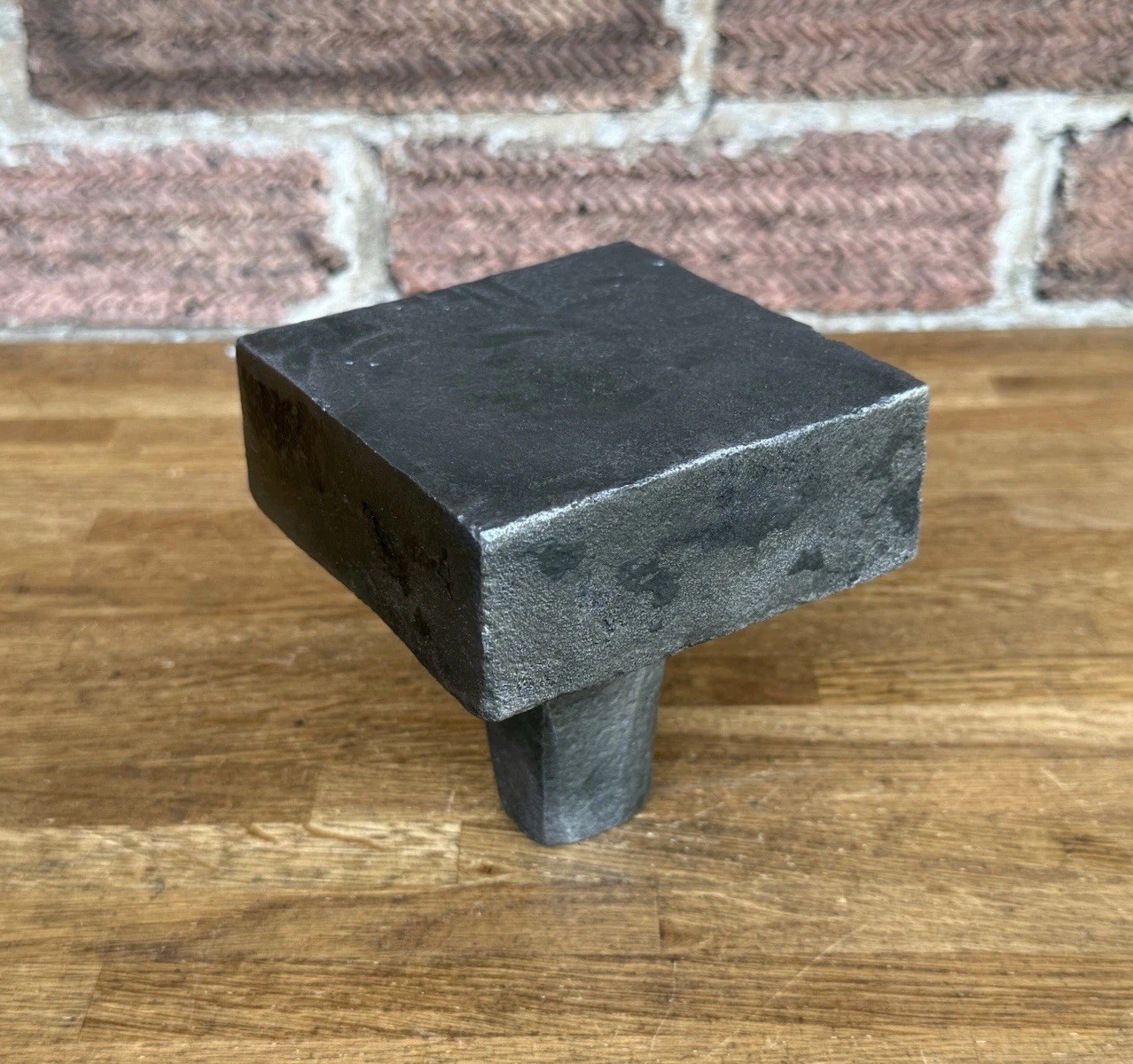 Vintage 3.5KG Blacksmiths 4” Flat Square Stake Anvil Tinsmith Stake Old Tool