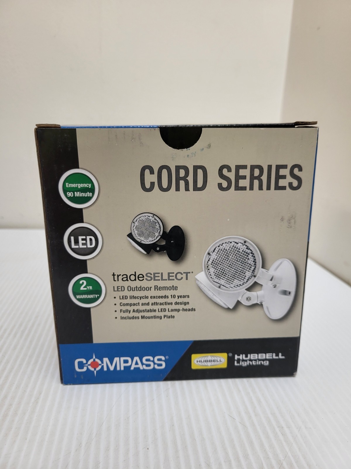 Hubbell Lighting Compass LED Outdoor Remote Double Head Exit Light 