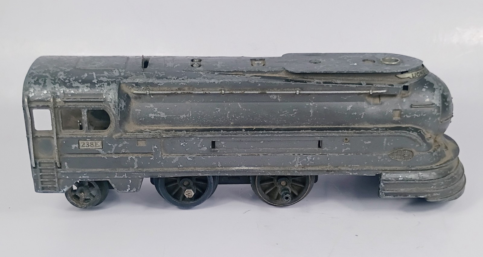 Lionel Lines Pennsylvania 238E Torpedo Locomotive Gunmetal Gray Prewar O gauge.