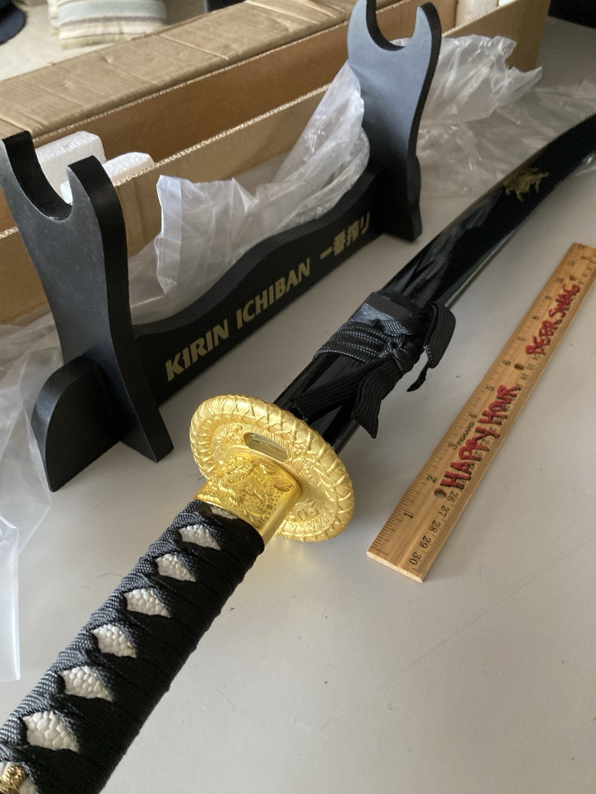 Rare Kirin Beer Japanese Samurai Display Beer Sign Collectable NOT FULL SWORD